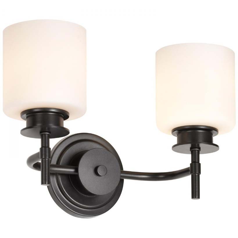 Warren Vanity Light, Nuvo Lighting, 2-Light, 14-1/2 in W, Matte Black - 3