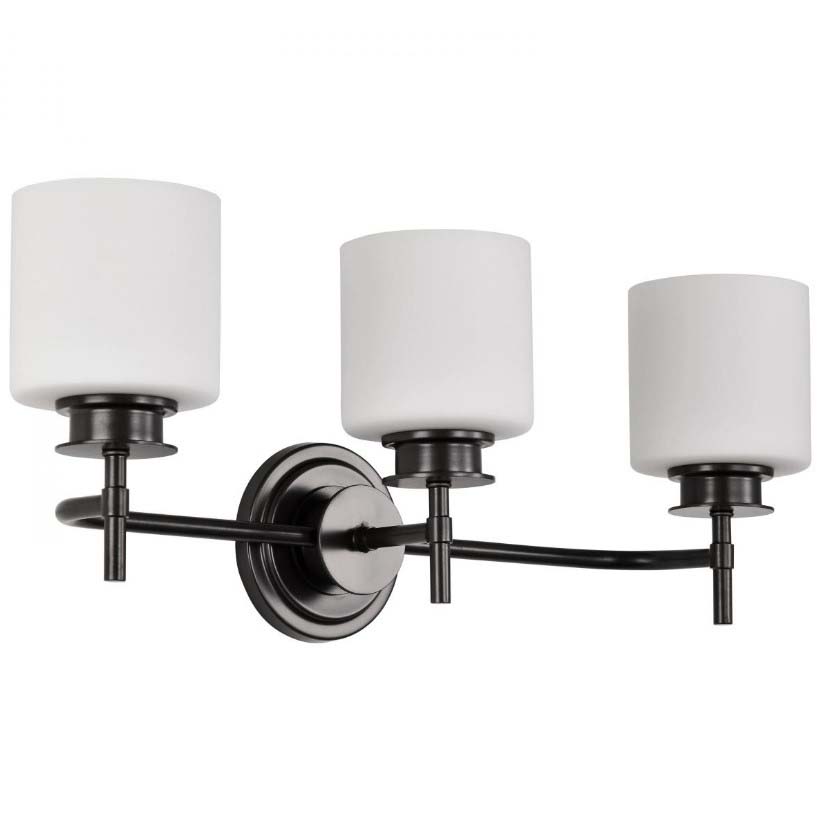 Warren Vanity Light, Nuvo Lighting, 3-Light, 24 in W, Matte Black - 2