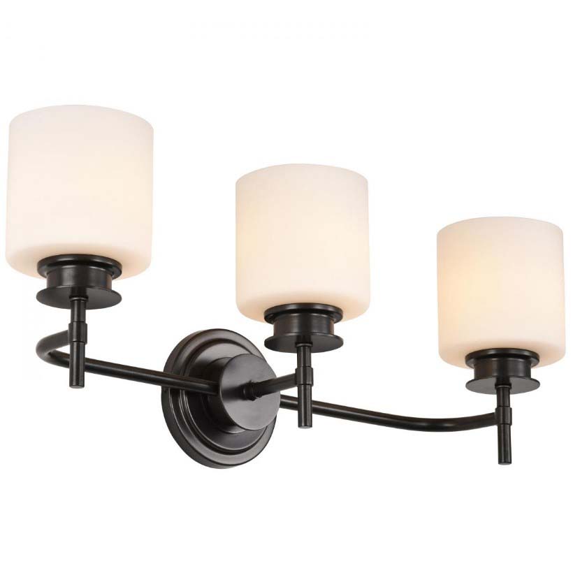 Warren Vanity Light, Nuvo Lighting, 3-Light, 24 in W, Matte Black - 3