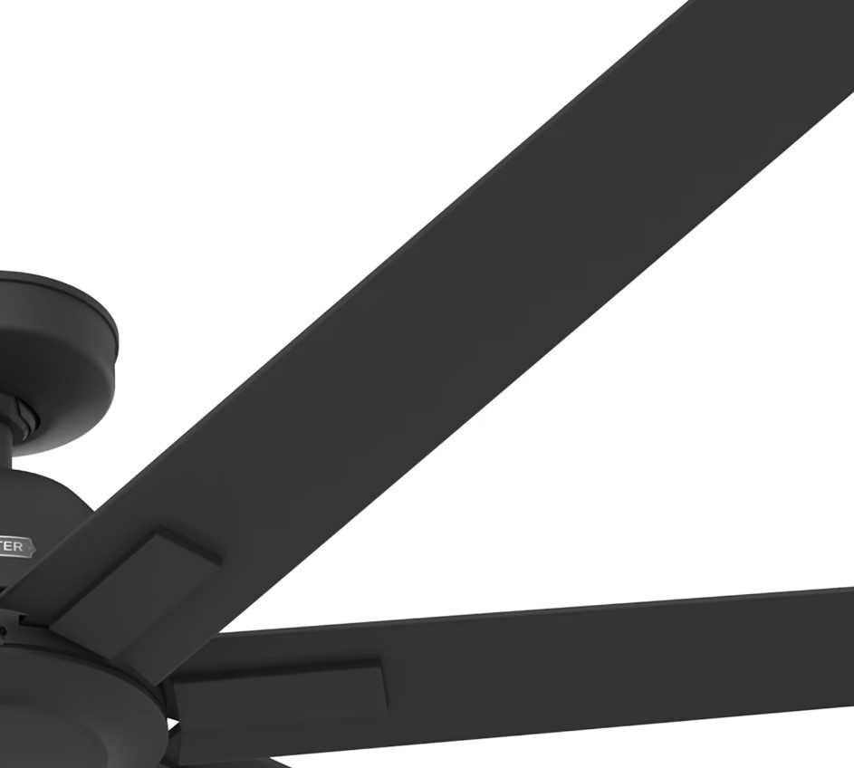 Downtown Outdoor Ceiling Fan, Hunter, 72 in Dia, Matte Black - 4