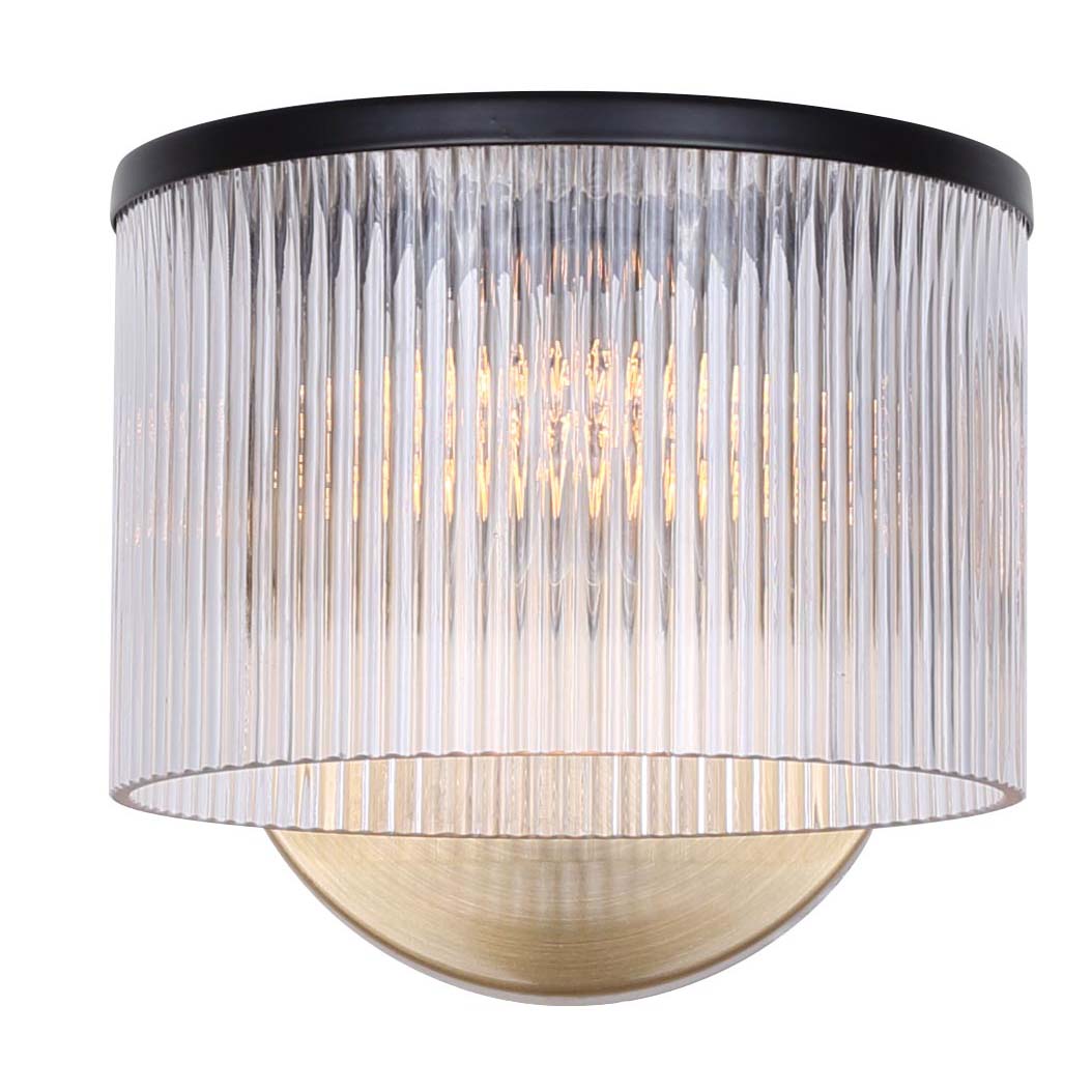 Jenner Wall Sconce, Canarm, 1-Light, 7 in W, Black/Gold - 2