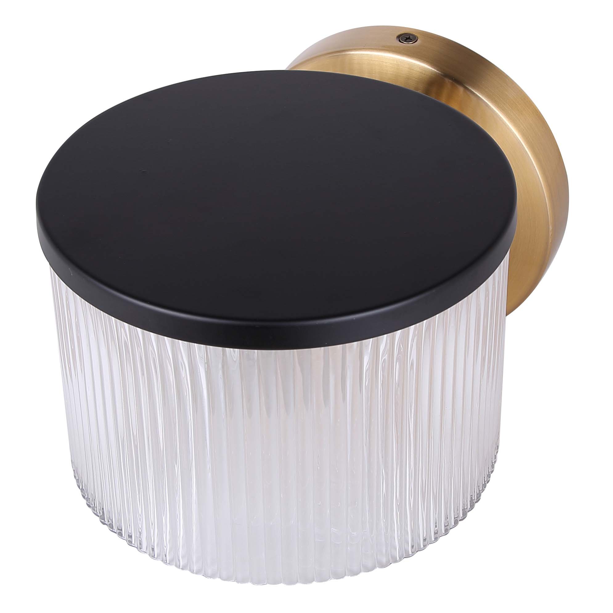 Jenner Wall Sconce, Canarm, 1-Light, 7 in W, Black/Gold - 3