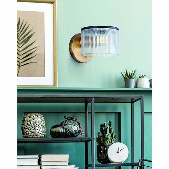 Jenner Wall Sconce, Canarm, 1-Light, 7 in W, Black/Gold - 4