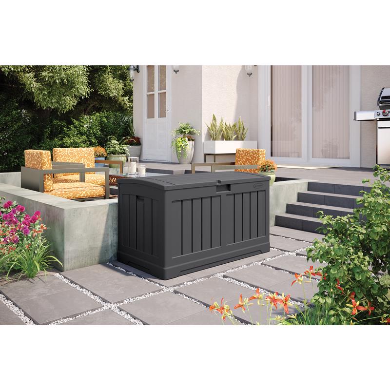 Deck Box, Suncast, Peppercorn Black, 50 Gal Capacity - 2