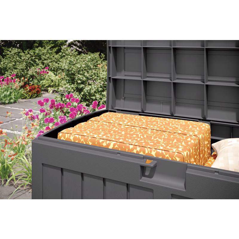 Deck Box, Suncast, Peppercorn Black, 50 Gal Capacity - 3