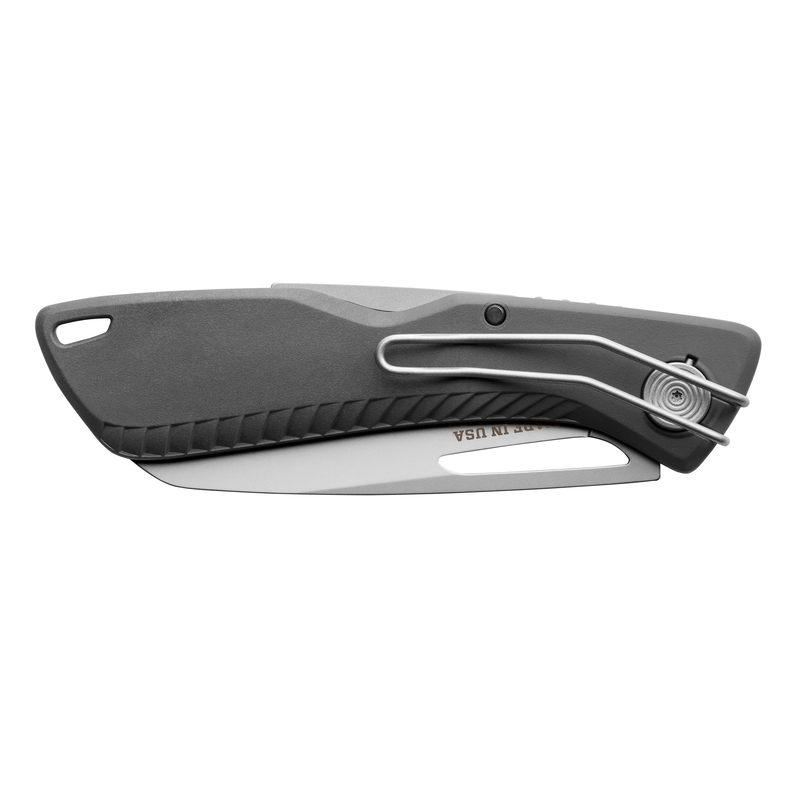 Folding Knife, Gerber, 3-1/4 in L Blade, High-Carbon Stainless Steel Blade, 1-Blade, Gray Handle - 2
