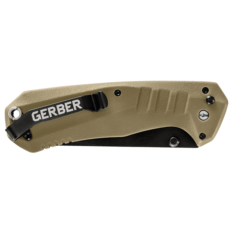 Haul Series Folding Knife, Gerber, 3 in L Blade, Stainless Steel Blade, Black/Brown Handle - 3