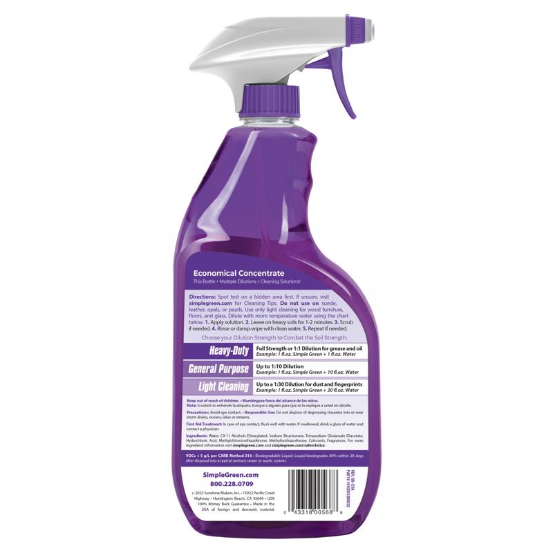 All-Purpose Cleaner, Simple Green, Lavender, Concentrated, 32 oz - 2