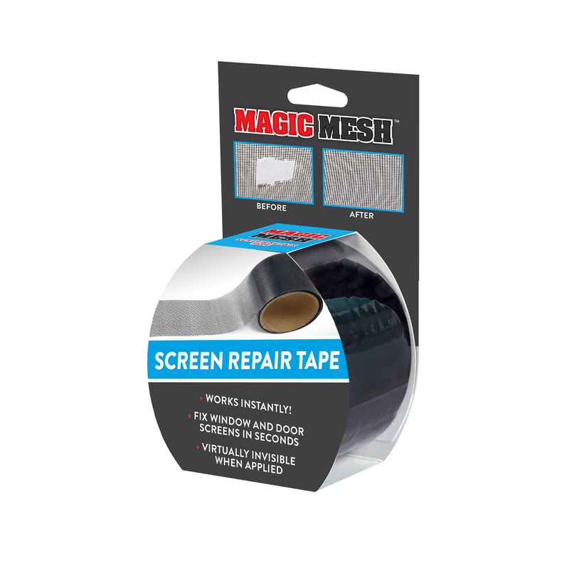 Screen Repair Tape, Magic Mesh, 9 ft L, Black - 2