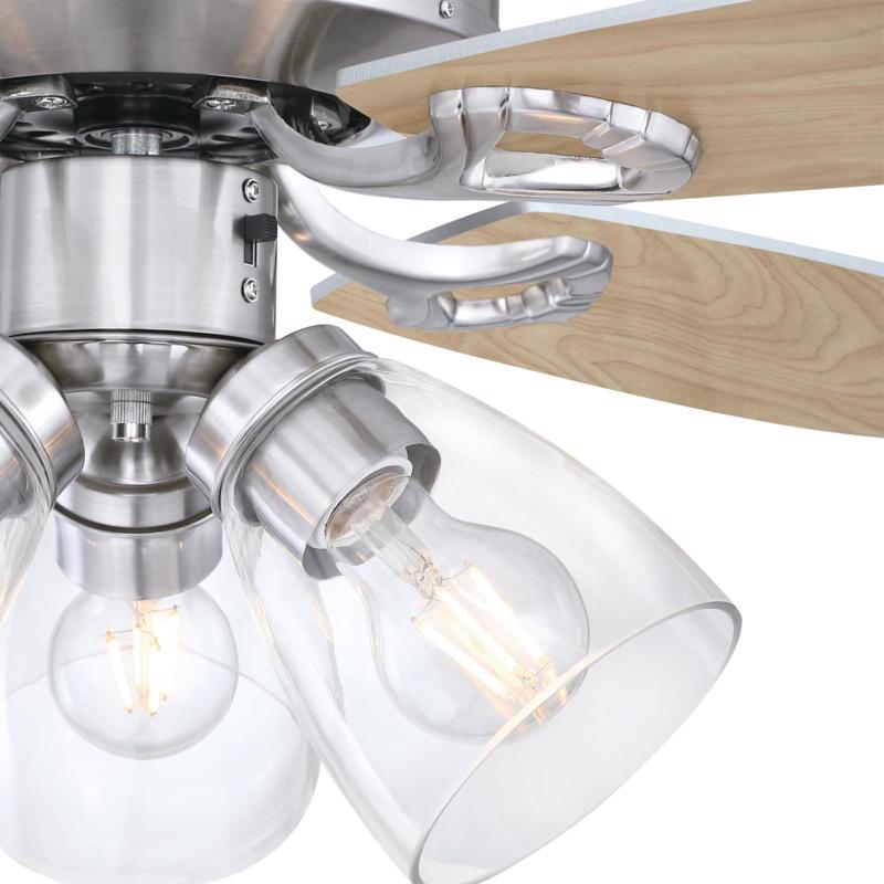 Crusader Ceiling Fan, Westinghouse, 42 in Dia, Brushed Nickel - 5