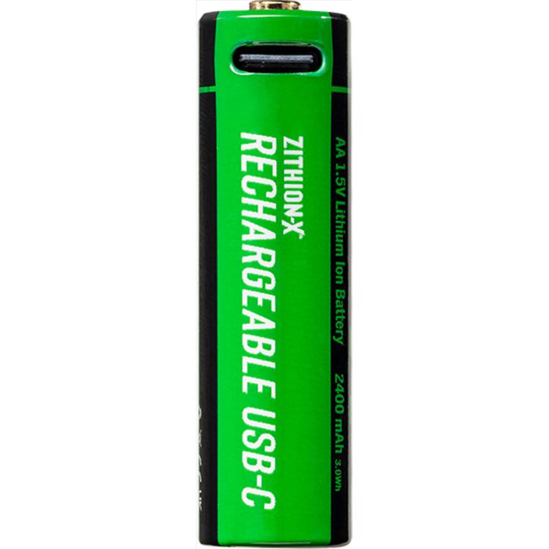 Rechargeable Lithium Ion Batteries, Coast, AA, USB-C Port, 4 pk - 2