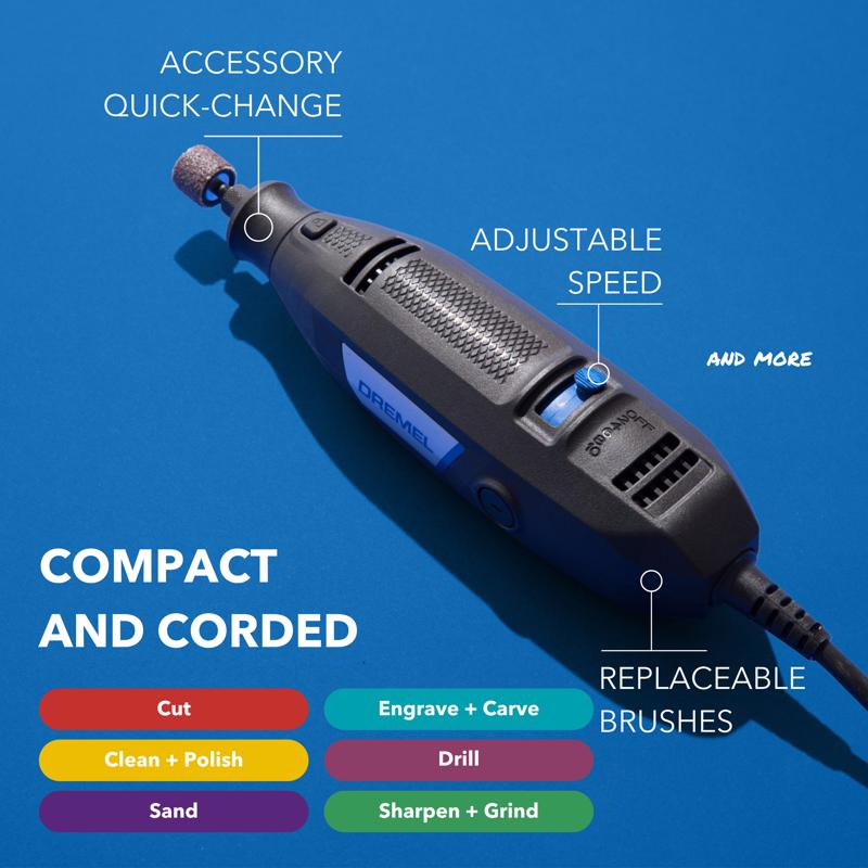 Dremel Rotary Tool Kit, Corded, 1.2 A, 16 Pc - 3
