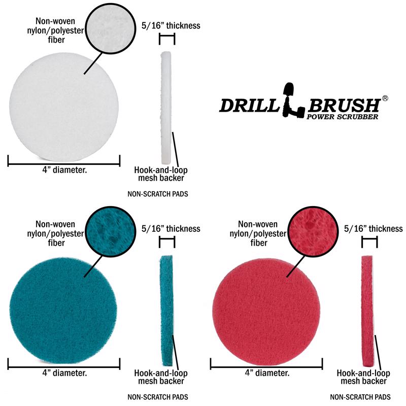 Drill Brushes, Ace, 4 in W, 10 pk - 3