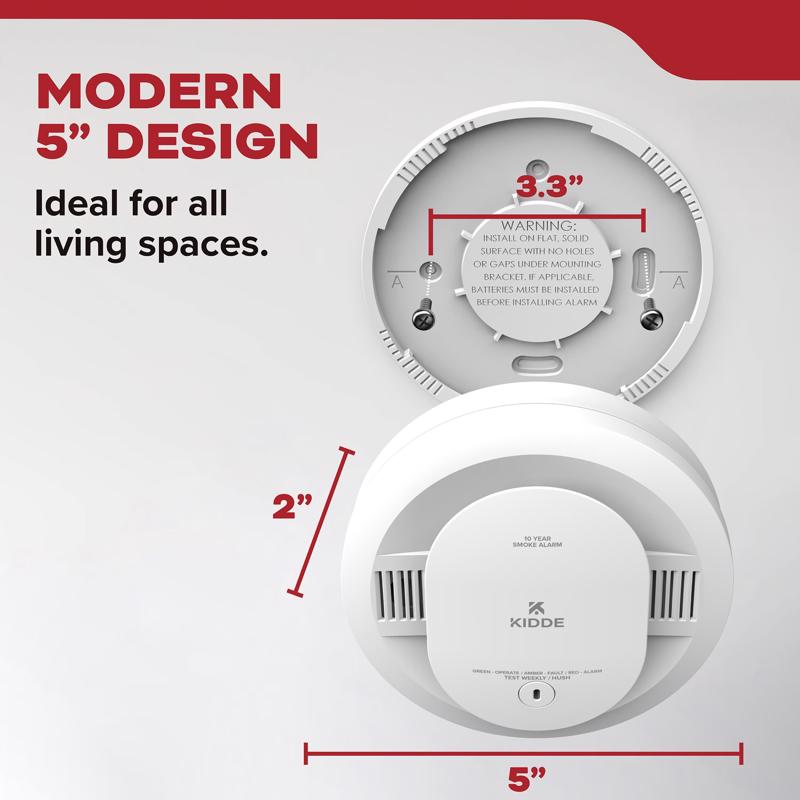 Smoke Alarm, Kidde, 10 Year Battery - 4