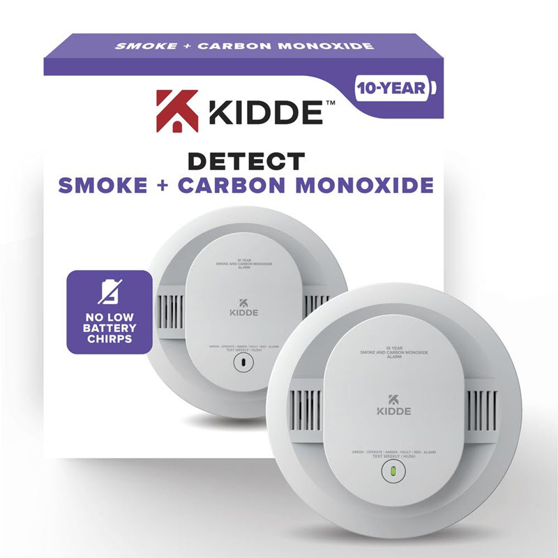 Combo Smoke & Carbon Monoxide Detector, Kidde, Hardwired, 10-year Battery - 2