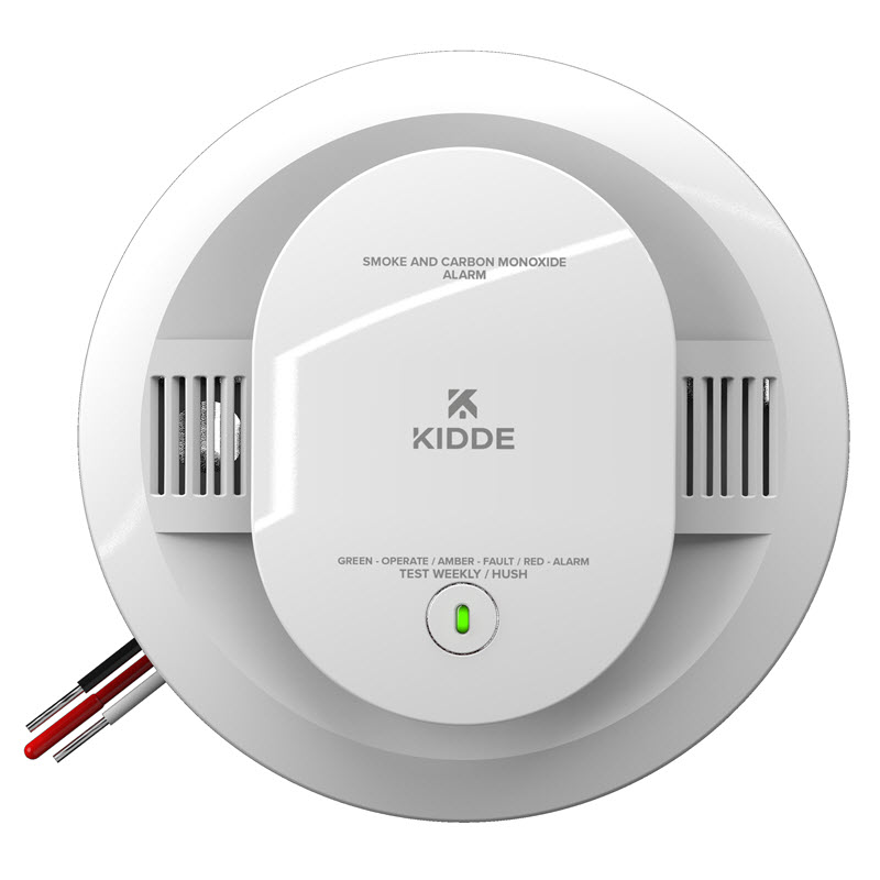 Carbon Monoxide & Smoke Alarm, Kidde, Hardwired, AA Battery Backup - 1
