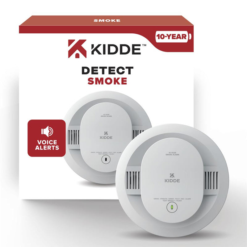 Smoke Alarm, Kidde, 10 Yr Battery, Voice Alerts - 2