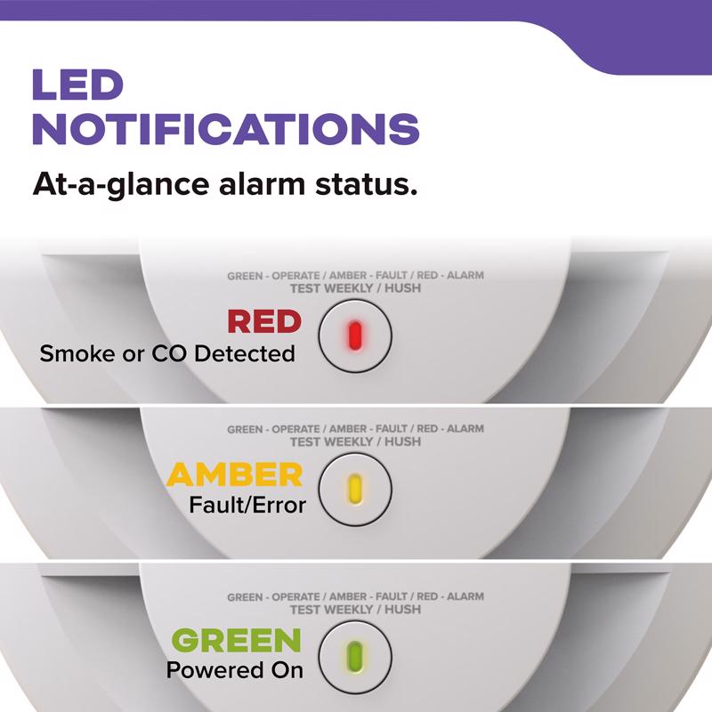 Carbon Monoxide & Smoke Alarm 10 Yr Battery, Kidde, Voice Alert - 4