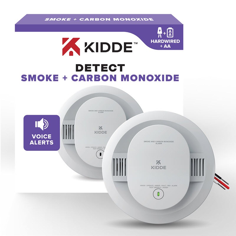 Carbon Monoxide & Smoke Alarm, Kidde, Hardwired, Battery Backup, Voice Alert - 2
