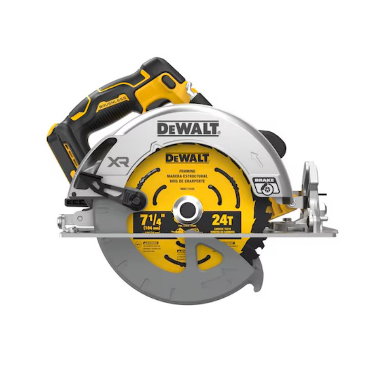 Cordless Circular Saw, Dewalt, XR, 20V 7-1/4 in, Tool Only - 1