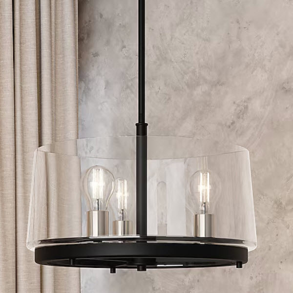 Whitlock Pendant Light, Quoizel, 3-Light, Matte Black - 2