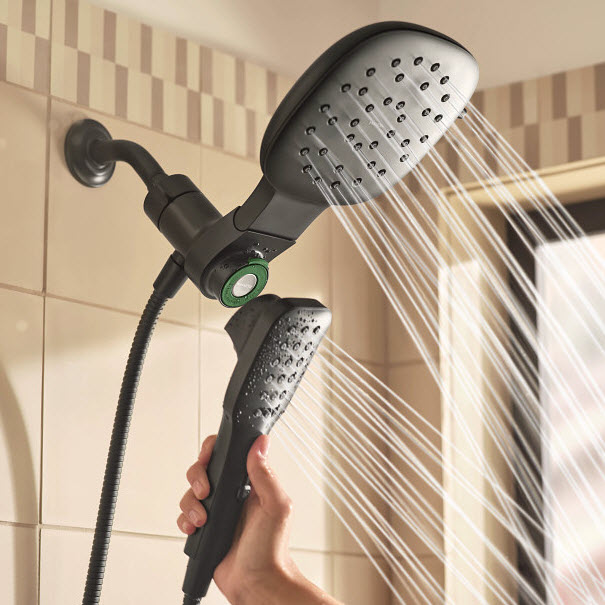 Zyla Tub Shower Faucet, Moen, 1-Handle, Matte Black - 3