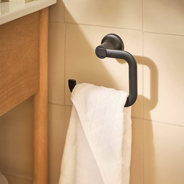 Zyla Towel Ring, Moen, Matte Black - 2