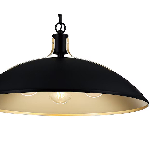 Lassen Pendant Light, Quoizel, 3-Light, Matte Black - 3