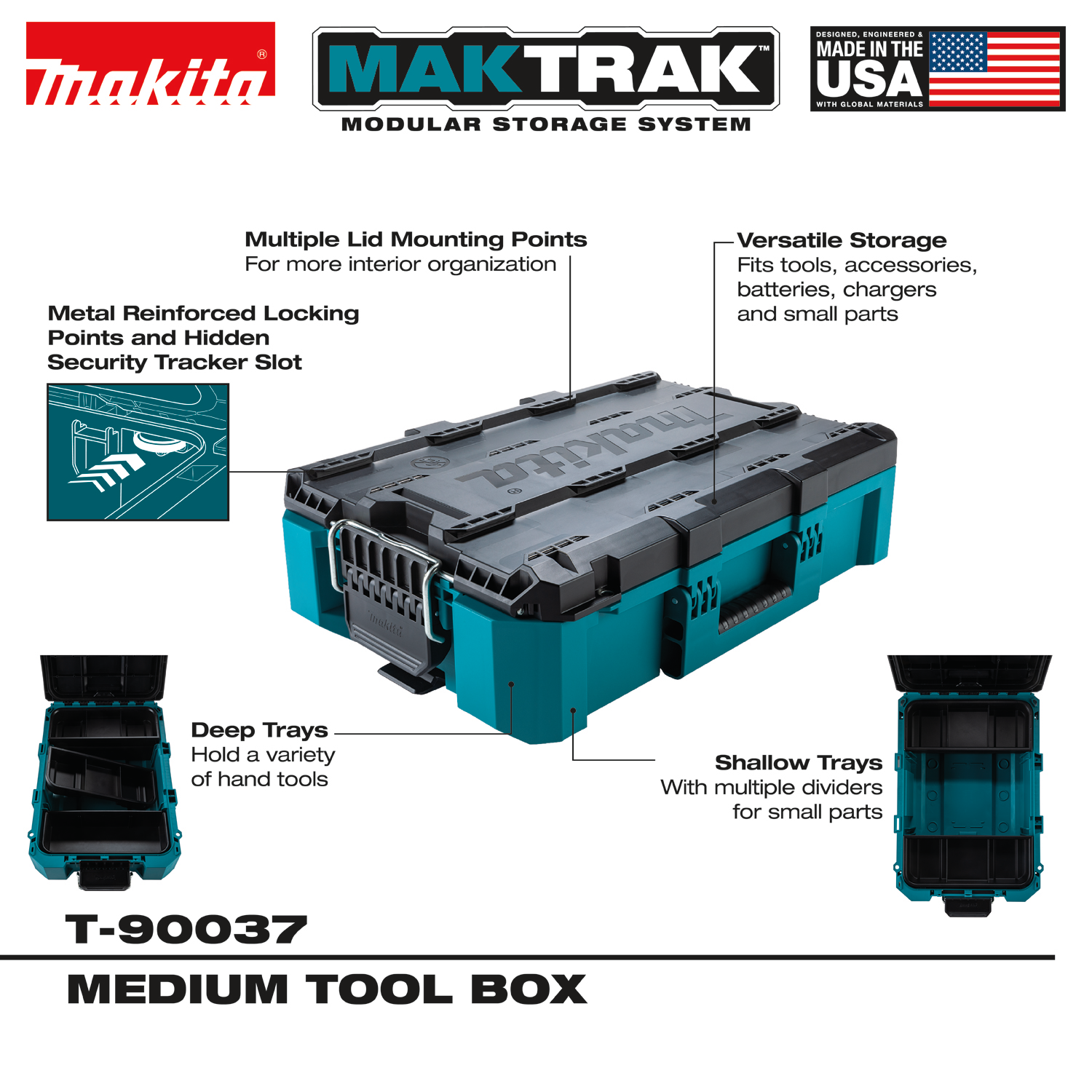 MAKTRAK Toolbox Medium, Makita - 3