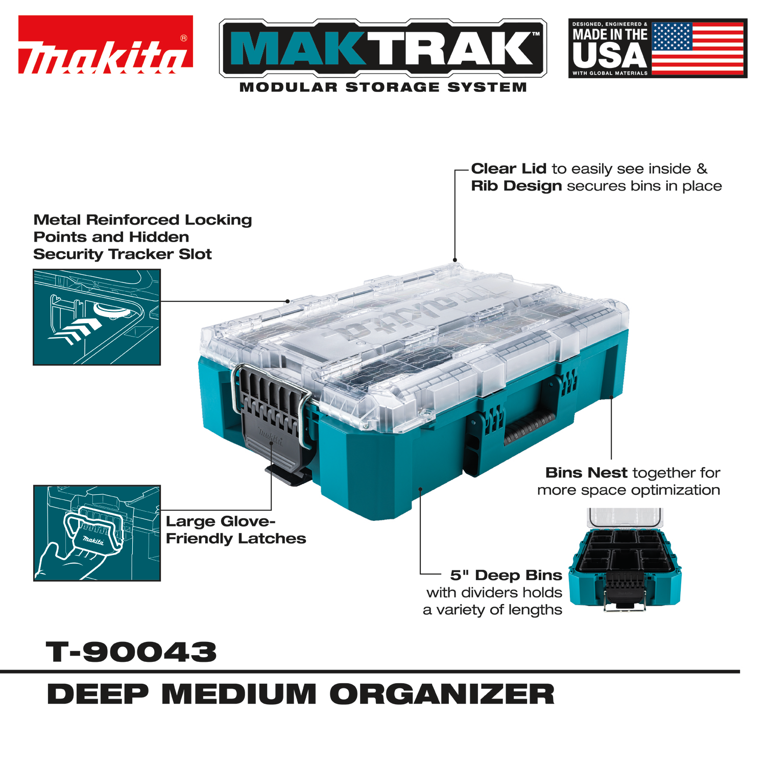 Maktrak Organizer, Makita, Deep, Medium - 3