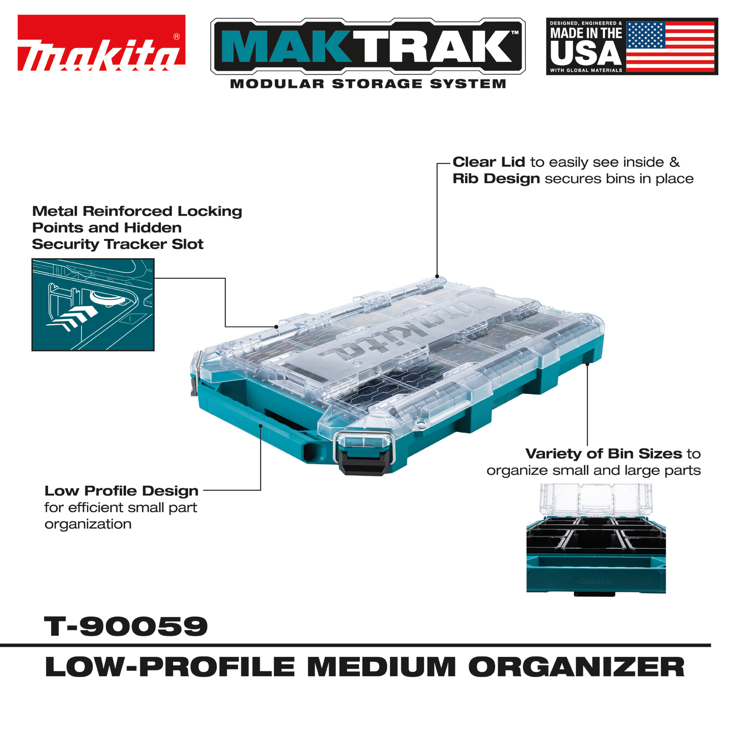 Maktrak Organizer, Makita, Low-Profile, Medium - 3