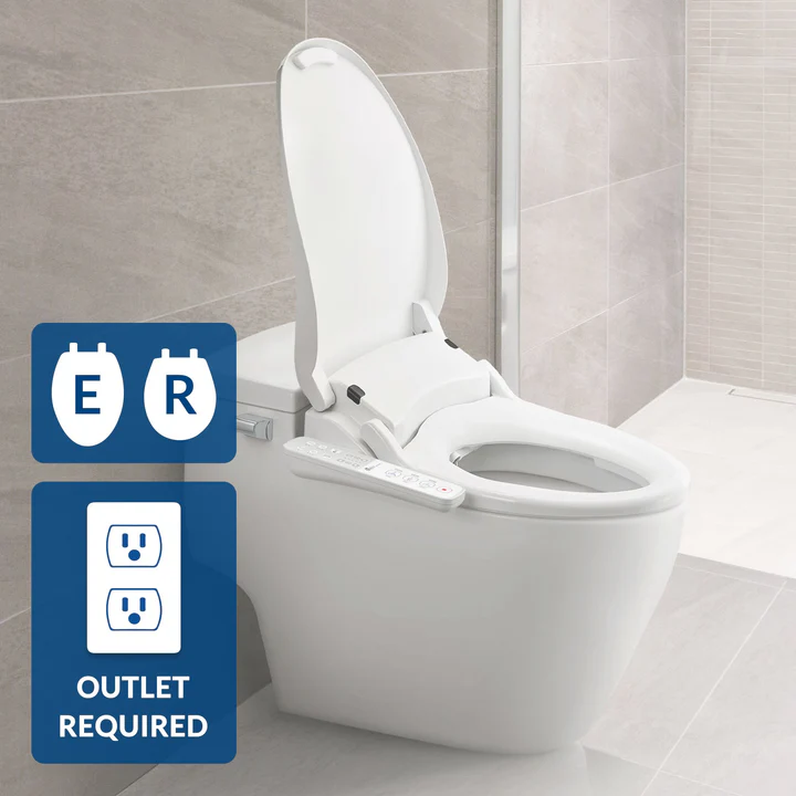 Bio Bidet Slim One, Bemis, Smart Toilet Seat, Elongated, White - 2