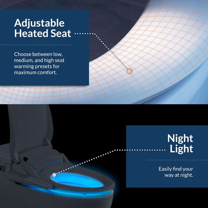 Bio Bidet Slim One, Bemis, Smart Toilet Seat, Elongated, White - 4