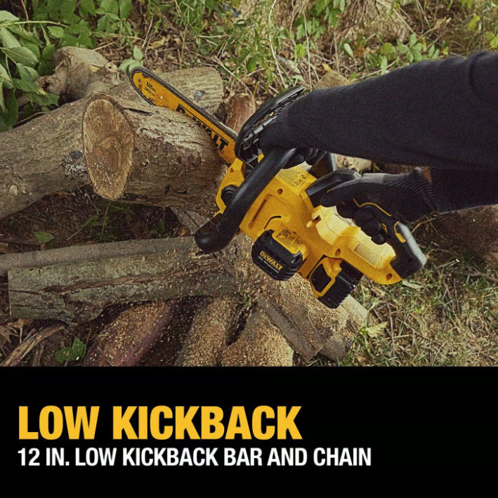 Cordless Chainsaw Kit, Dewalt, 20V Max, 12 in Bar, 5.0ah Battery & Charger Included - 2