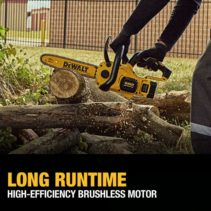 Cordless Chainsaw Kit, Dewalt, 20V Max, 12 in Bar, 5.0ah Battery & Charger Included - 3