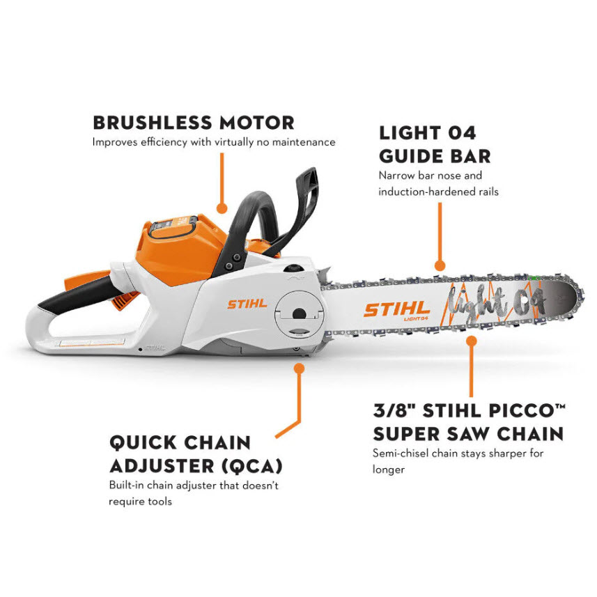 Chainsaw, Stihl, 16-in, Battery Operated, Tool Only - 2
