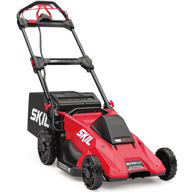 SKIL 40-Volt Brushless Lithium Ion Self-Propelled 20-in Cordless Electric Lawn Mower SKIL 40-Volt Brushless Lithium Ion Self-Propelled 20-in Cordless Electric Lawn Mower