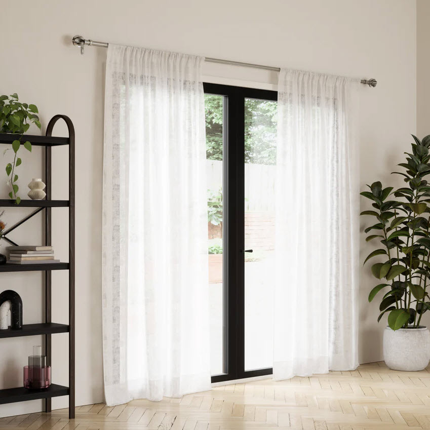 Blossom Curtain Rod, Umbra, 1 in Dia, 42-120 in W, Nickel Finish - 2