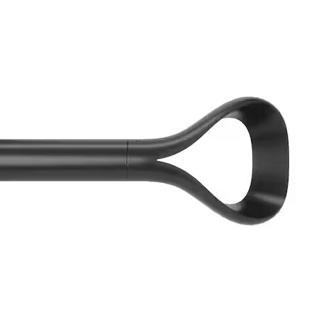 Loop Curtain Rod, Umbra, 1 in Dia, 42-120 in W, Black Finish - 1