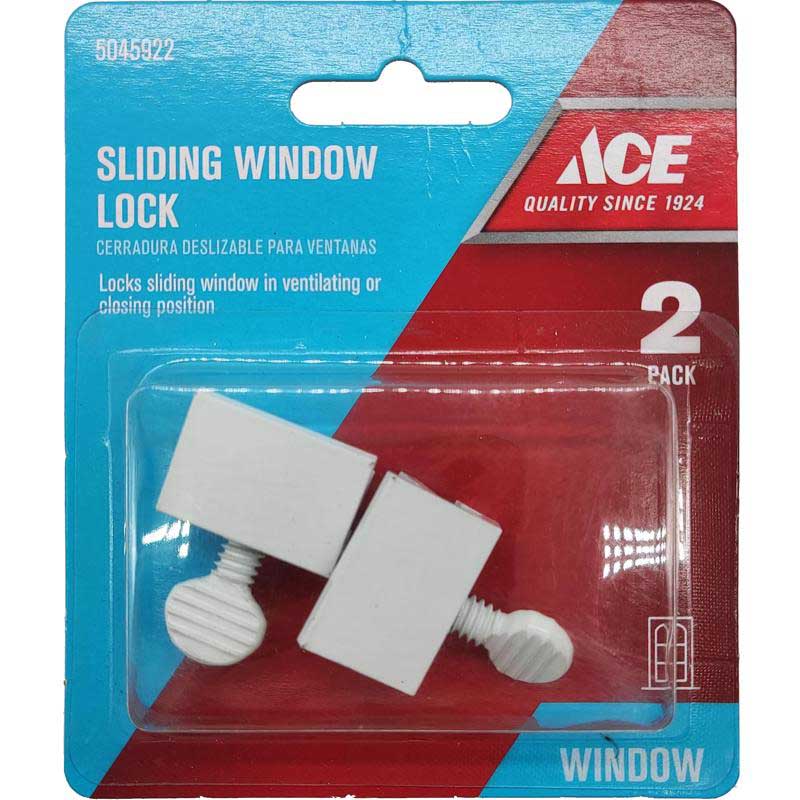 Ace 2-Pack Sliding Window Locks, Ace Trading, Aluminum - 2