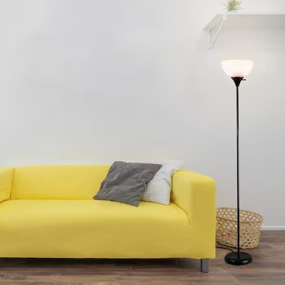 LED Floor Lamp, Adamax, Charles, 71 in H, Black - 2