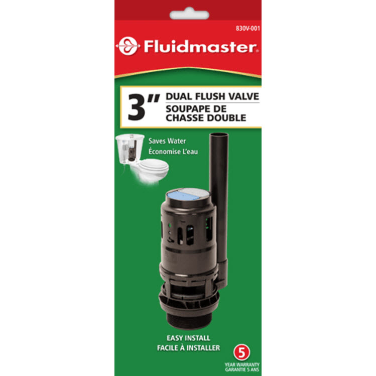 Dual Flush Valve, Fluidmaster Inc, 3 in - 2