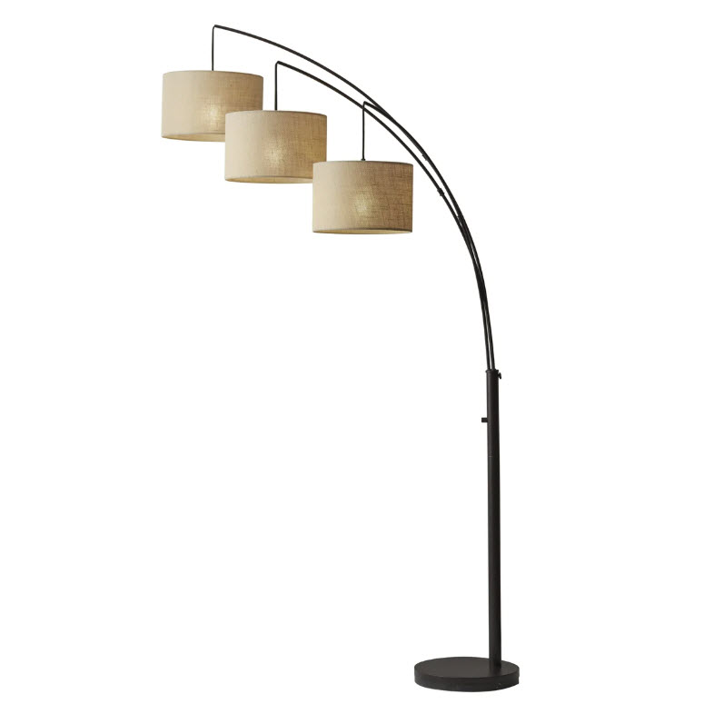 Trinity Arc Floor Lamp, Adesso, 74 in H, Antique Bronze - 2