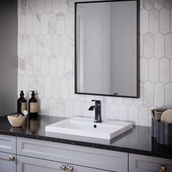 Valera Bathroom Sink, Karran, Drop-in, Rectangular - 3