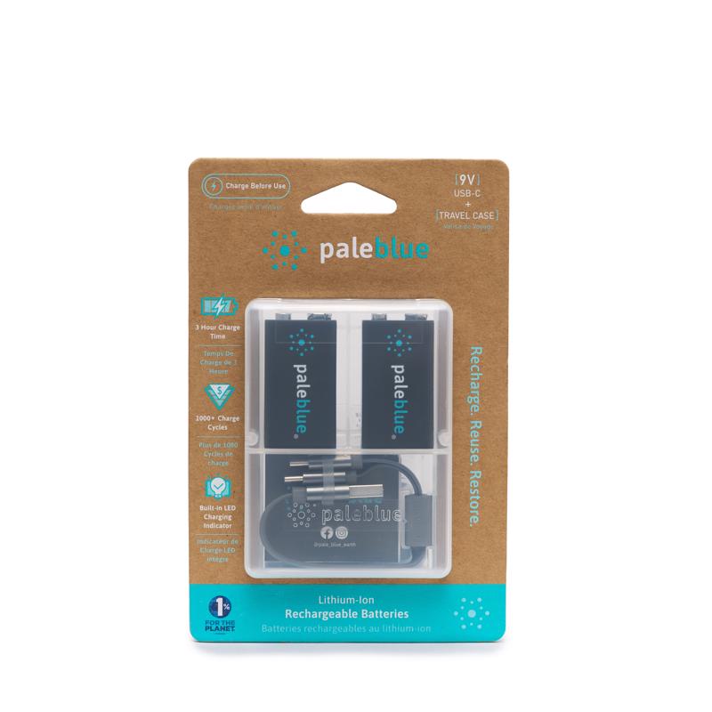 Pale Blue 2-Pack Rechargeable D Batteries, Ace, Includes USB-C Charger - 3