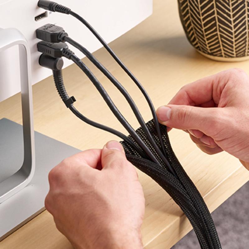 10 ft Cable Sleeve, Wrap-It Storage, Black - 3