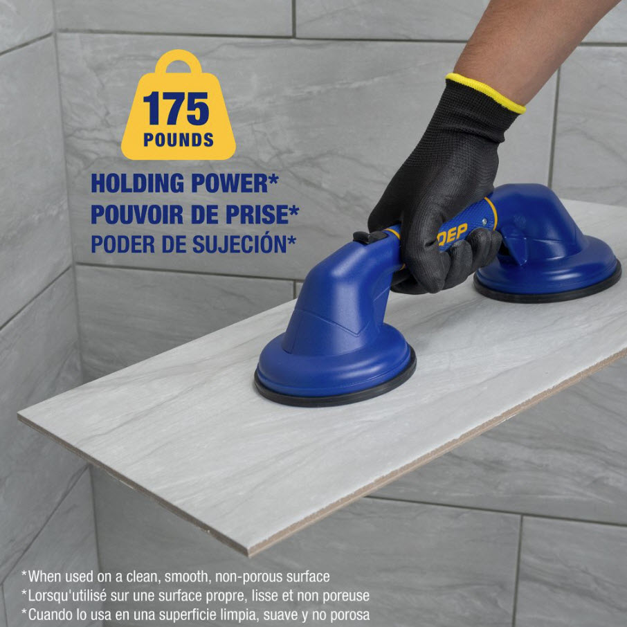 Double Suction Cup, Qep, Promaxgrip, for Tile/Glass - 2