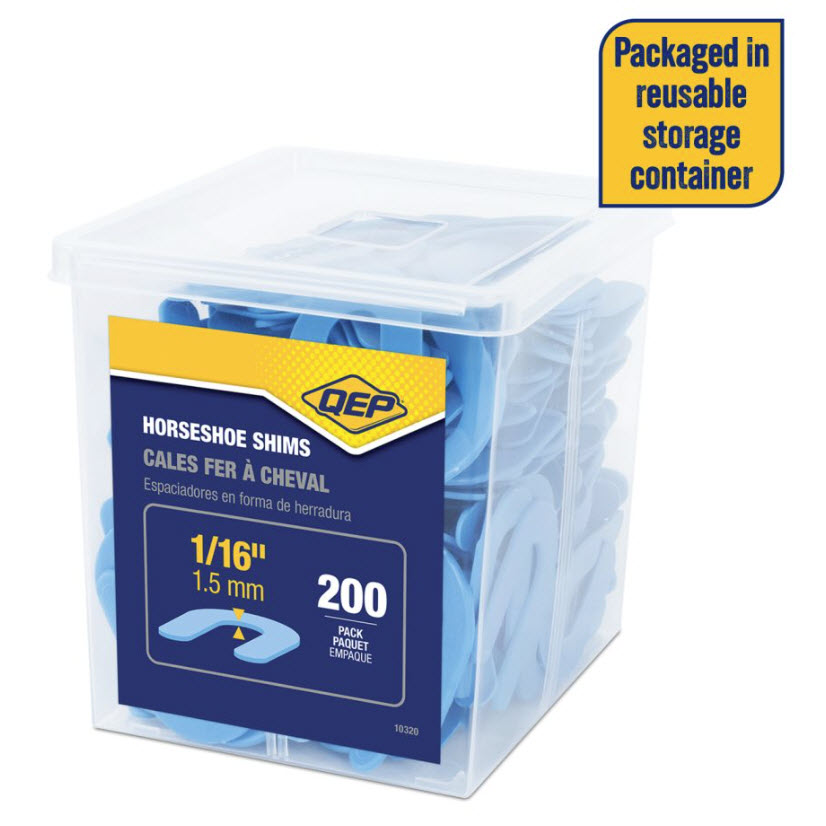 1/16 in Horsehoe Shim, Qep, 200 pk - 3