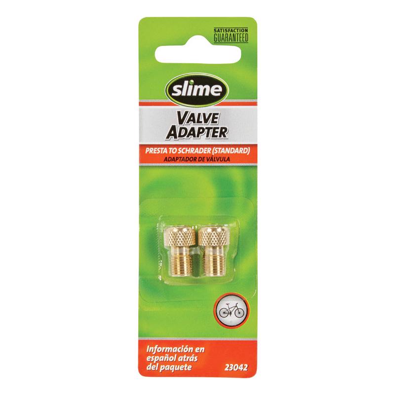 Metal Valve Adapter, Slime, Presta to Schrader, Gold - 2
