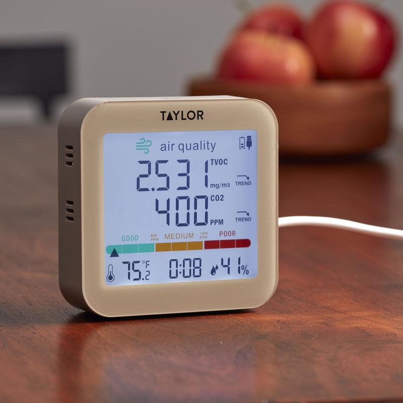 Digital Air Quality Meter, Taylor, Gray - 3